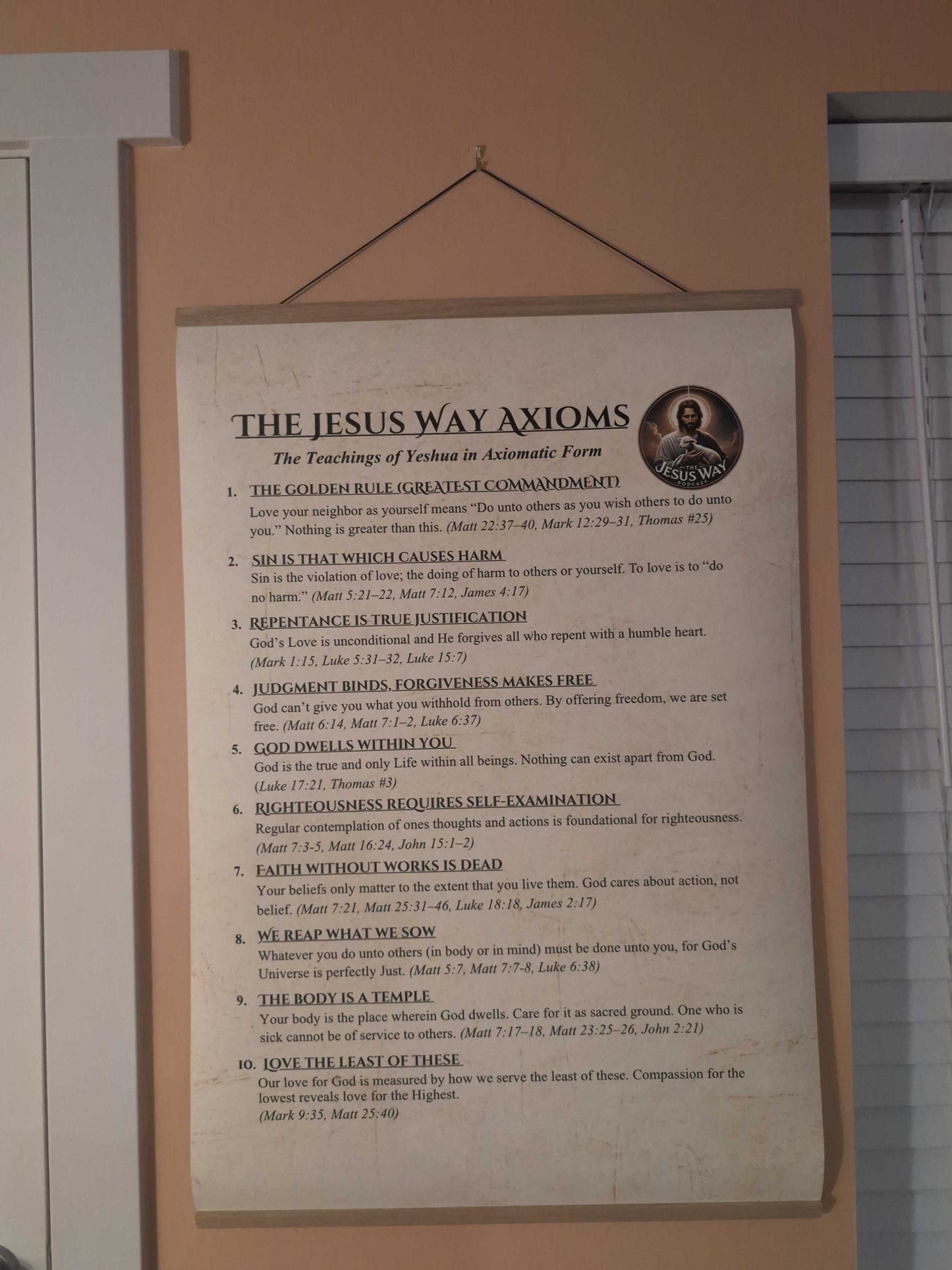 The 10 Jesus Way Axiom Commandments Poster